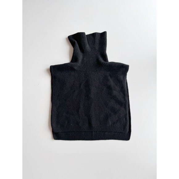 COS Black 100% Cashmere Knit Turtleneck Dickey Bib Sweater, One Size - Picture 2 of 11